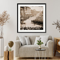 Historic Framed Print, Washington District of Columbia. The Grand Review of the Army. Units of 20th Army C - 2,  17-7/8" x 21-7/8"