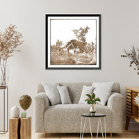 Historic Framed Print, Wilcoxs Landing Va. vicinity of Charles City Court House. Field telegraph station,  17-7/8" x 21-7/8"