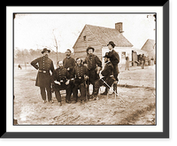 Historic Framed Print, Fort Harrison Va. Group of surgeons of the Army of the James,  17-7/8" x 21-7/8"