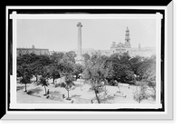 Historic Framed Print, The plaza, Aguascalientes,  17-7/8" x 21-7/8"