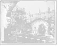 Historic Framed Print, Court of the [Hotel] Alcazar,  17-7/8" x 21-7/8"