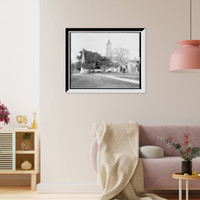 Historic Framed Print, The Plaza [de la Constitucion], St. Augustine,  17-7/8" x 21-7/8"