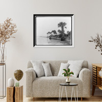 Historic Framed Print, Ross Point on the Halifax, Fla.,  17-7/8" x 21-7/8"