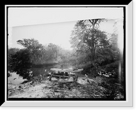 Historic Framed Print, Picnic landing on the Tomoka,  17-7/8" x 21-7/8"