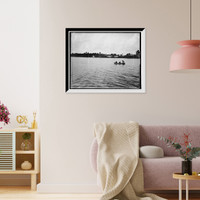 Historic Framed Print, Shell mound Barker's Bluff, Indian River,  17-7/8" x 21-7/8"