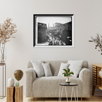 Historic Framed Print, Street view in Guadalajara,  17-7/8" x 21-7/8"