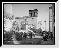 Historic Framed Print, Street view, Guadalajara,  17-7/8" x 21-7/8"