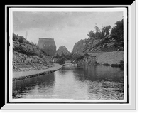 Historic Framed Print, Erie Canal at Little Falls,  17-7/8" x 21-7/8"