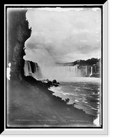 Historic Framed Print, Horseshoe Falls from foot of stairway,  17-7/8" x 21-7/8"