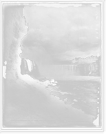 Historic Framed Print, Horseshoe Falls from foot of stairway,  17-7/8" x 21-7/8"