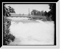 Historic Framed Print, Three Sisters' Bridge [i.e. Three Sister Island], Niagara Riv[er],  17-7/8" x 21-7/8"