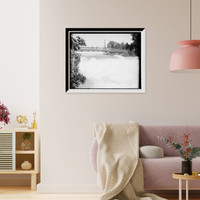 Historic Framed Print, Three Sisters' Bridge [i.e. Three Sister Island], Niagara Riv[er],  17-7/8" x 21-7/8"