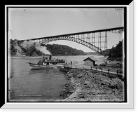 Historic Framed Print, [Upper] Steel Arch Bridge, Niagara,  17-7/8" x 21-7/8"