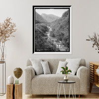 Historic Framed Print, Falls of the Abra, distant view,  17-7/8" x 21-7/8"