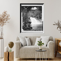 Historic Framed Print, Falls of the Abra (near view), Mexico,  17-7/8" x 21-7/8"