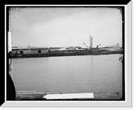 Historic Framed Print, Wharf at Tampico,  17-7/8" x 21-7/8"