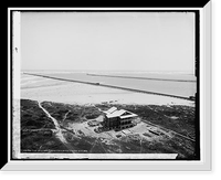 Panorama of Tampico River and the jetties from the lighthouse, Vintage Poster