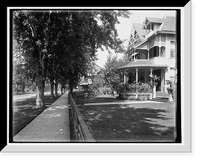 Historic Framed Print, Winona, residences on Broadway,  17-7/8" x 21-7/8"