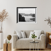 Historic Framed Print, Mills from railroad bridge, Eau Claire, Wis.,  17-7/8" x 21-7/8"