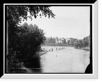 Historic Framed Print, Ft. Snelling, view from up the Minnesota,  17-7/8" x 21-7/8"