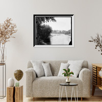 Historic Framed Print, Ft. Snelling, view from up the Minnesota,  17-7/8" x 21-7/8"