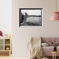 Historic Framed Print, Beaver Dam Lake, Wis., Camp Dixon, distant view,  17-7/8" x 21-7/8"