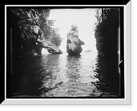 Historic Framed Print, [Apostle Islands, Presque Isle, Stella Cove],  17-7/8" x 21-7/8"