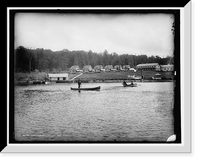 Historic Framed Print, Lake Gogebic, Mich., the hotel,  17-7/8" x 21-7/8"