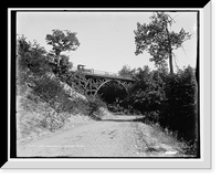 Historic Framed Print, Fort Sheridan, Ill., Ravine Bridge,  17-7/8" x 21-7/8"