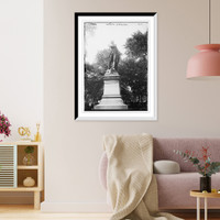 Historic Framed Print, Statue of Lafayette, Paris,  17-7/8" x 21-7/8"