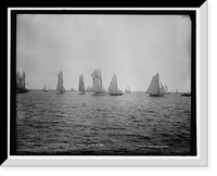 Historic Framed Print, Start, Dorchester regatta, Nahant,  17-7/8" x 21-7/8"