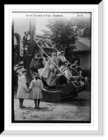 Historic Framed Print, Blind children playing outside, Overbrook,  17-7/8" x 21-7/8"