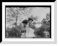 Historic Framed Print, Prof. and Mrs. F.R. Hutton, in park,  17-7/8" x 21-7/8"