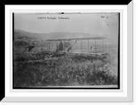 Historic Framed Print, Curtiss-Herring aeroplane, on ground,  17-7/8" x 21-7/8"