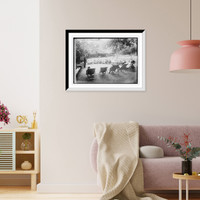 Historic Framed Print, Class on lawn, children in chairs, London Open-air School,  17-7/8" x 21-7/8"