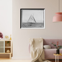 Shamrock I, setting top sail, Antique Wall Art
