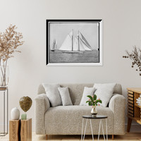 Historic Framed Print, Corona, flagship of Com[modore] Ledyard,  17-7/8" x 21-7/8"