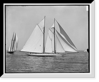 Historic Framed Print, Corona, flagship of Com[modore] Ledyard,  17-7/8" x 21-7/8"