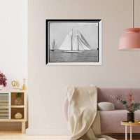 Historic Framed Print, Corona, flagship of Com[modore] Ledyard,  17-7/8" x 21-7/8"