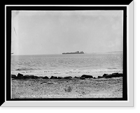 Historic Framed Print, Fort Sumter from Sullivan's Island, Charleston, S.C.,  17-7/8" x 21-7/8"