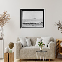 Historic Framed Print, Fort Sumter from Sullivan's Island, Charleston, S.C.,  17-7/8" x 21-7/8"