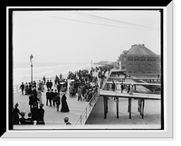 Historic Framed Print, Board walk, Easter morning, Atlantic City, N.J.,  17-7/8" x 21-7/8"