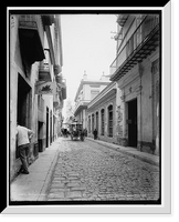 Historic Framed Print, O'Rielly [i.e. O'Reilly] Street, Havana,  17-7/8" x 21-7/8"