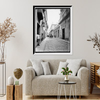 Historic Framed Print, O'Rielly [i.e. O'Reilly] Street, Havana,  17-7/8" x 21-7/8"