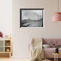 Historic Framed Print, Illinois Steel Works, Joliet,  17-7/8" x 21-7/8"