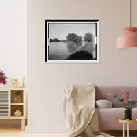 Historic Framed Print, Boating on the lagoon, Belle Isle, Detroit,  17-7/8" x 21-7/8"