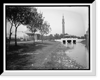 Historic Framed Print, Water Works Park, Detroit - 2,  17-7/8" x 21-7/8"