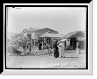 Historic Framed Print, Street scene, Port-au-Prince, Hayti, W.I.,  17-7/8" x 21-7/8"