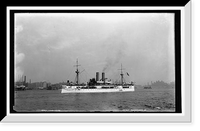 Historic Framed Print, U.S.S. Maine,  17-7/8" x 21-7/8"