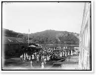 Native women coaling ships with baskets Classic, Historic Print